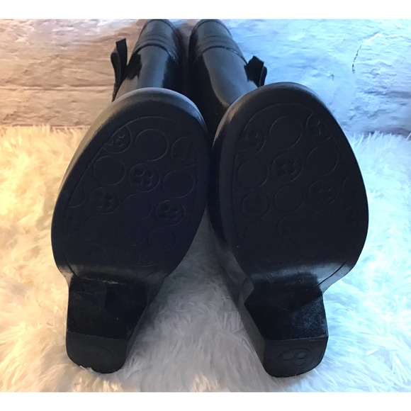 Kate Spade Shinny Black Rubber Rain Boots Women’s SZ 8 - Picture 5 of 6